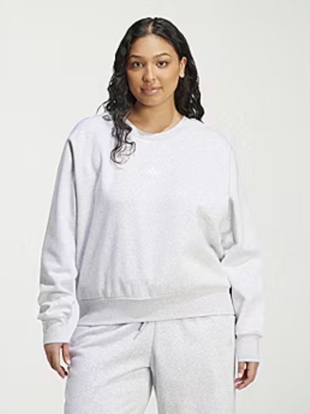 adidas Women's Crew Neck Long Sleeve Plus Sweatshirt